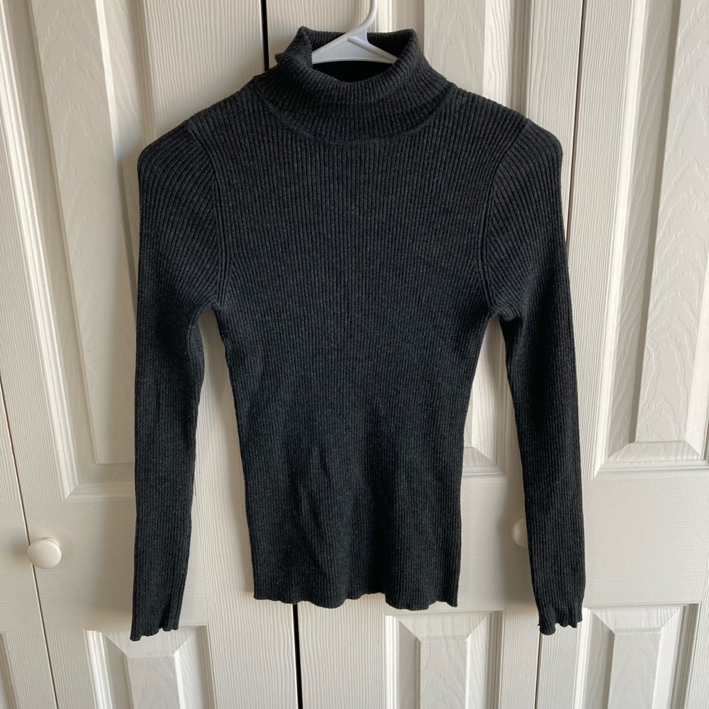 Charcoal gray turtleneck